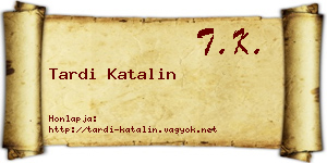 Tardi Katalin névjegykártya