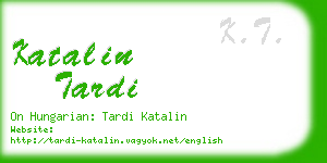 katalin tardi business card